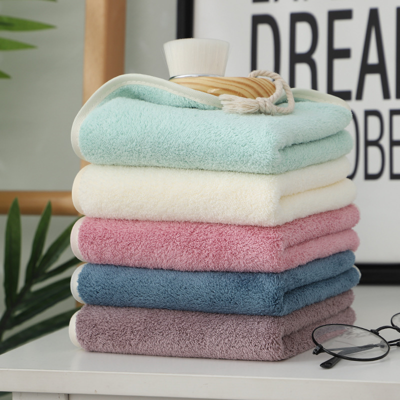 high density coral fleece towel thickened strong absorbent face washing towel factory customized 30*60 daily necessities supermarket towel Application Scenario