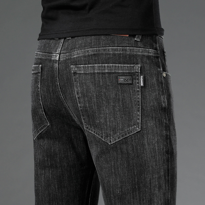 fall 2025 new jeans men's slim straight stretch thick soft and comfortable men's trousers Specification drawing