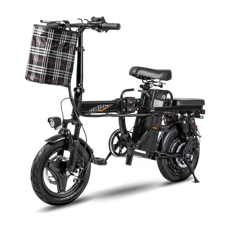 cross-border folding electric bicycle southeast asia two-wheel electric car substitute car central asia battery car factory details Picture