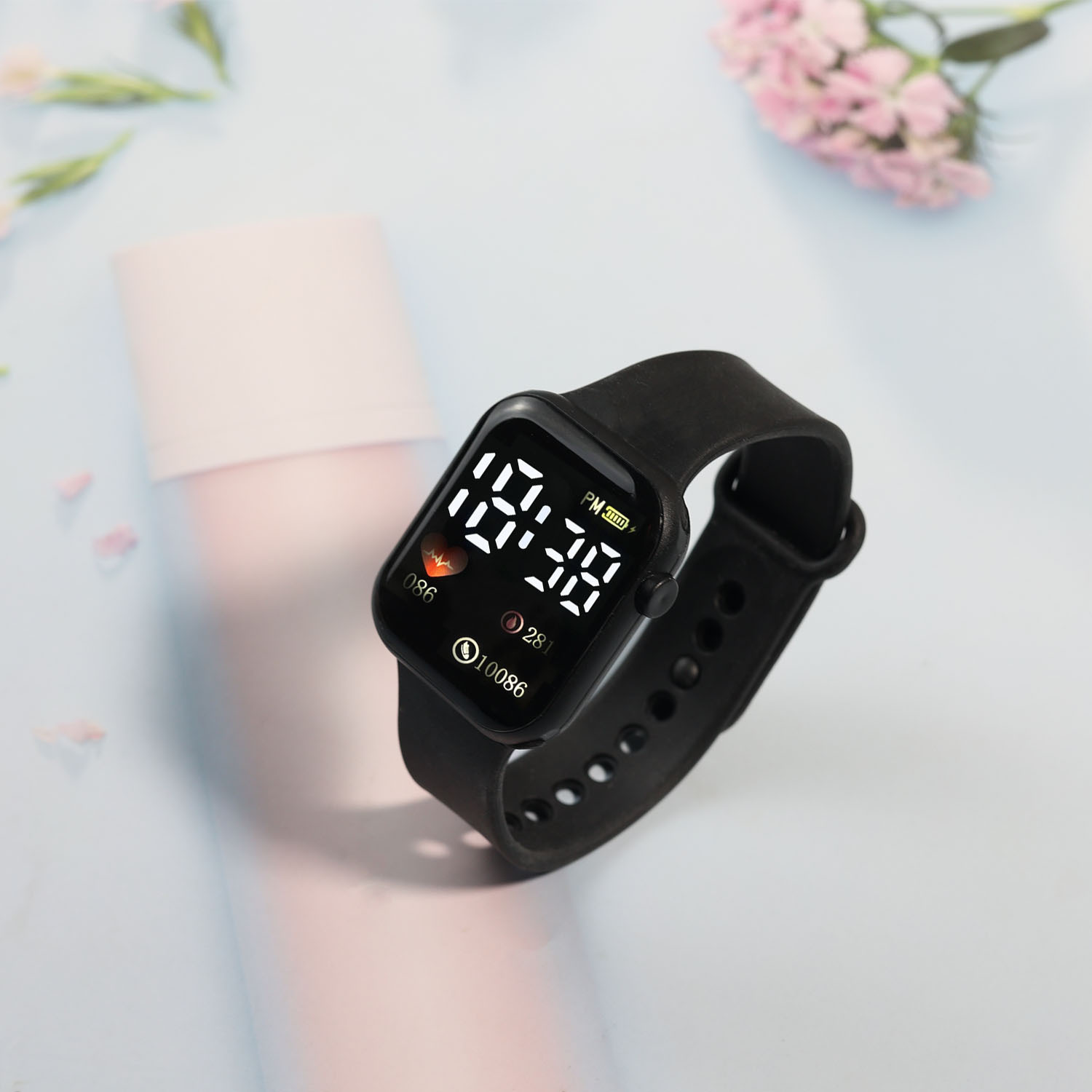 new y1 love led watch simple square men's and women's digital sports student fashion electronic watch Application Scenario