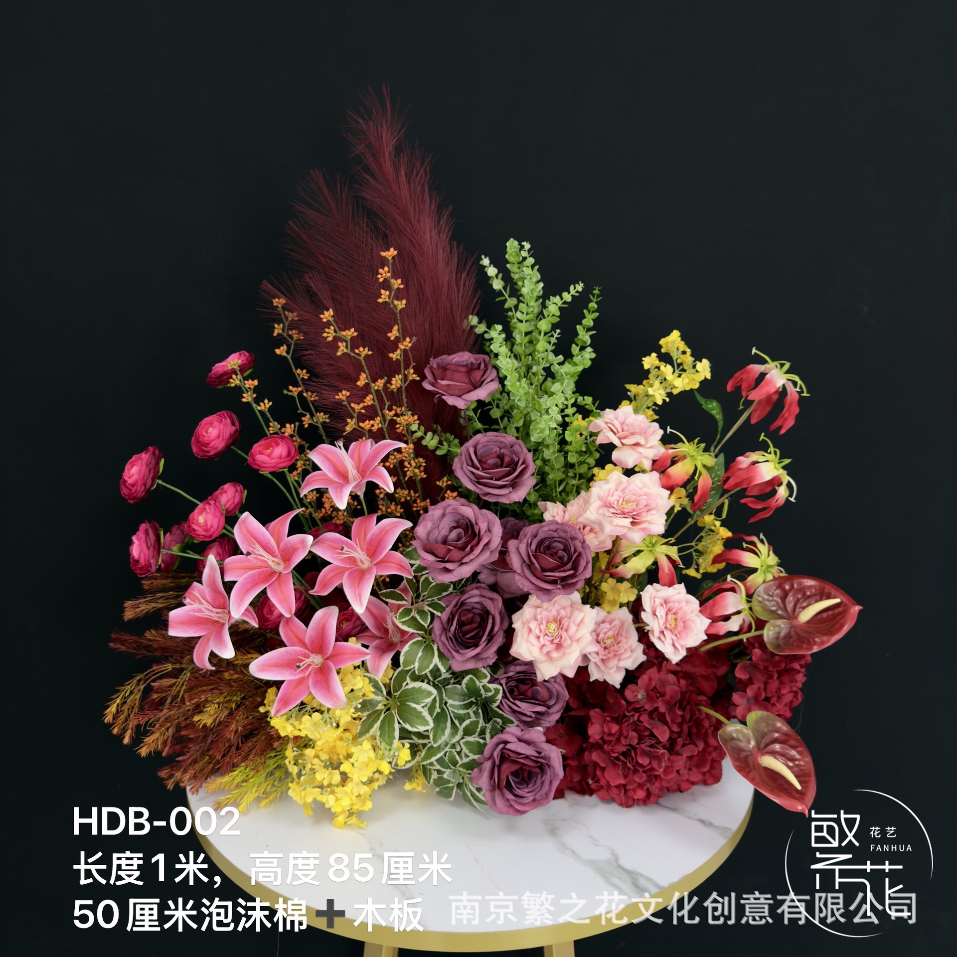 red finished product wedding simulation flower engagement decoration out of court banquet wedding decorative flowers photography window background flower full figure