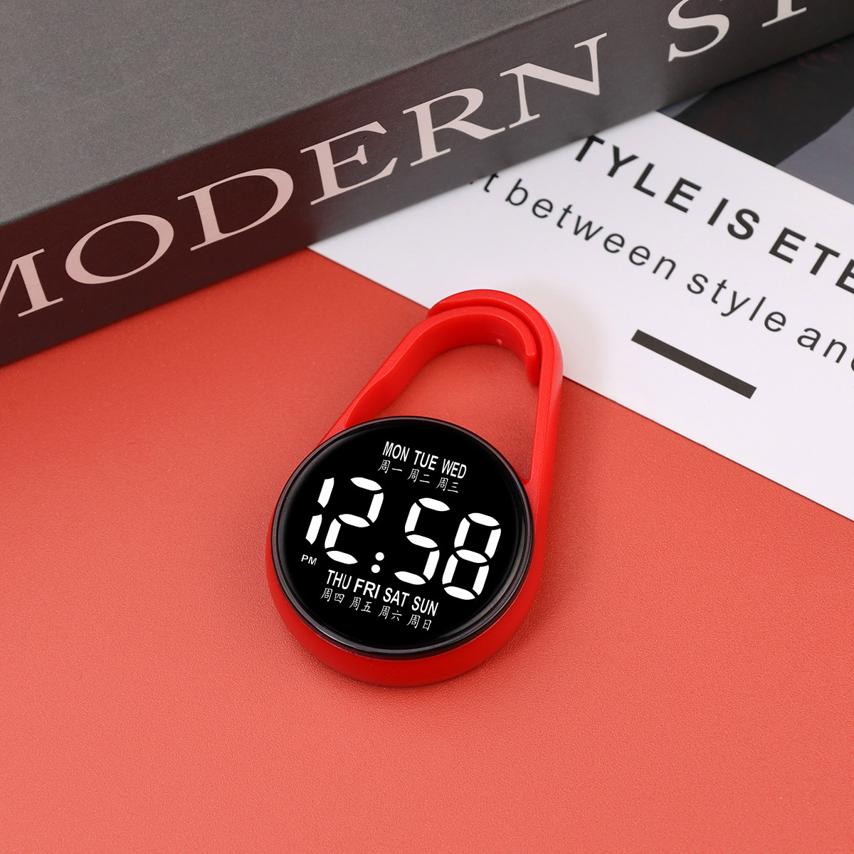 new products in stock led electronic pocket watch h3 luminous digital backpack keychain pendant student children electronic pocket watch Application Scenario
