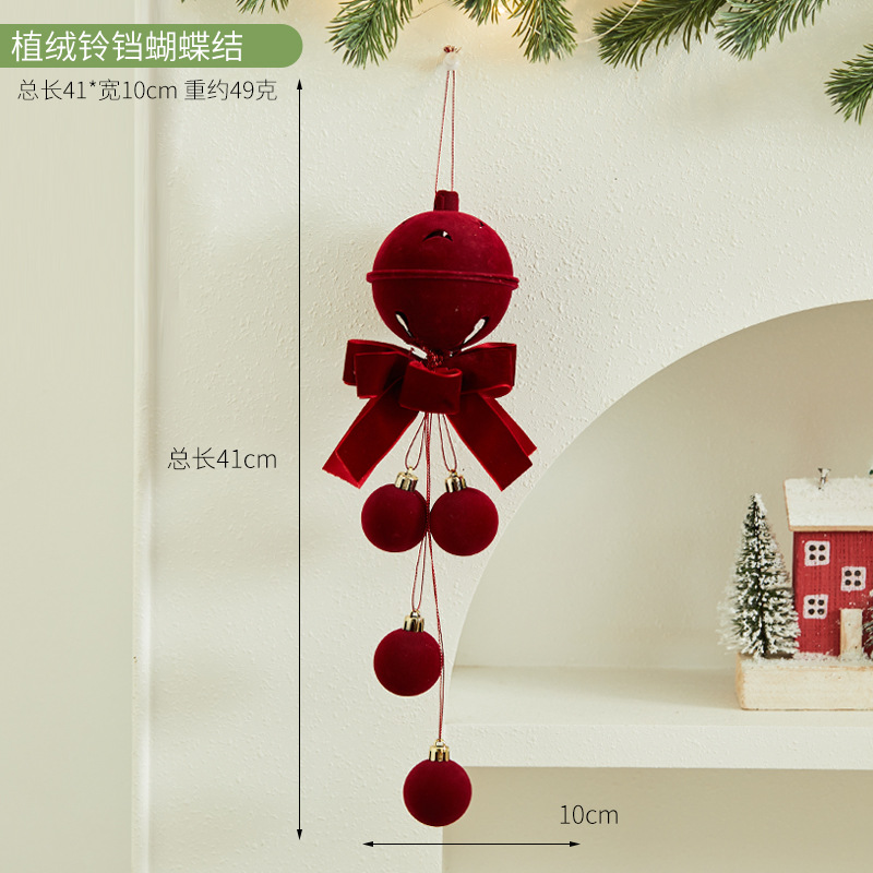 new christmas atmosphere bell bow pendant christmas tree decorative ornaments mall and shop activity accessories details Picture