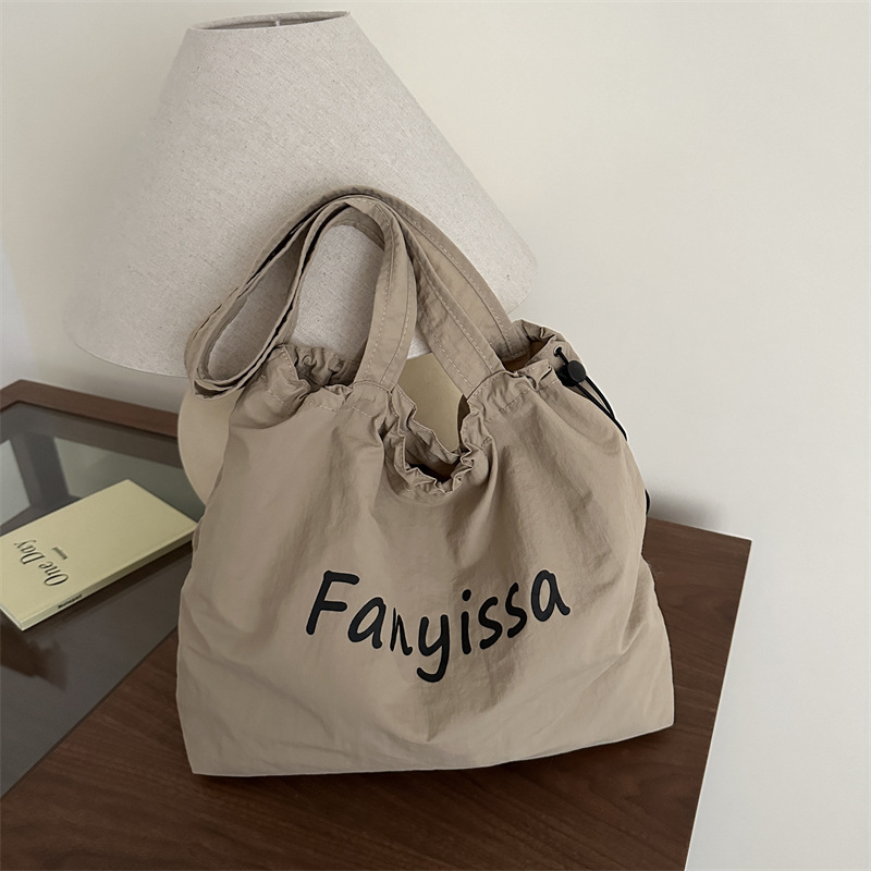 2025 new shoulder bag korean style tote bag large capacity women's canvas bag niche design underarm bag handbag Specification drawing