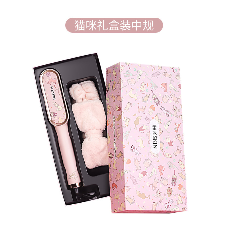 golden rice straight comb hair straightener pull hair straightener curly hair splint ironing  gift box shunfa straight comb cross-border regulations Specification drawing