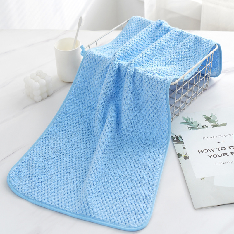 adult thickening large bath towel 90*175 coral fleece towel factory wholesale quick-drying absorbent soft beauty salon bath towels Specification drawing