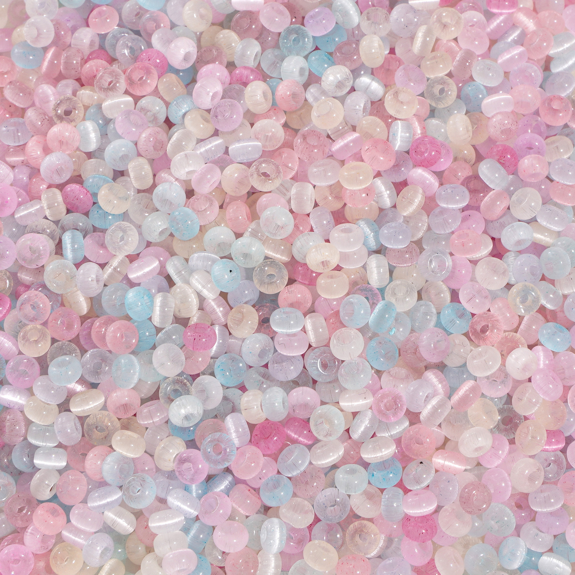 4mm glass donut  eye bead diy homemade by hand bracelet beads necklace bracelet scattered beads ornament accessories Specification drawing
