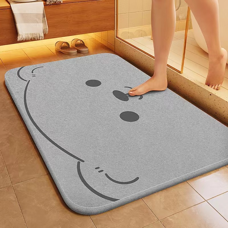25 household soft diatom ooze bathroom mats bathroom entrance non-slip quick-drying toilet foot mat door mat household carpet Item Picture