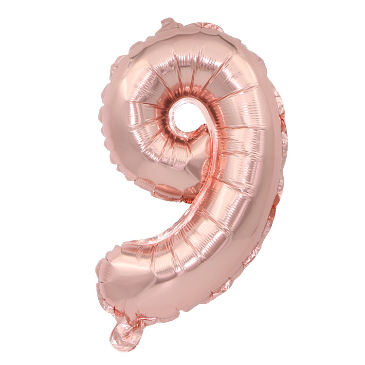 factory direct supply 16-inch rose gold digital aluminum balloon 0-9 baby birthday wedding decorative aluminum foil balloon Application Scenario