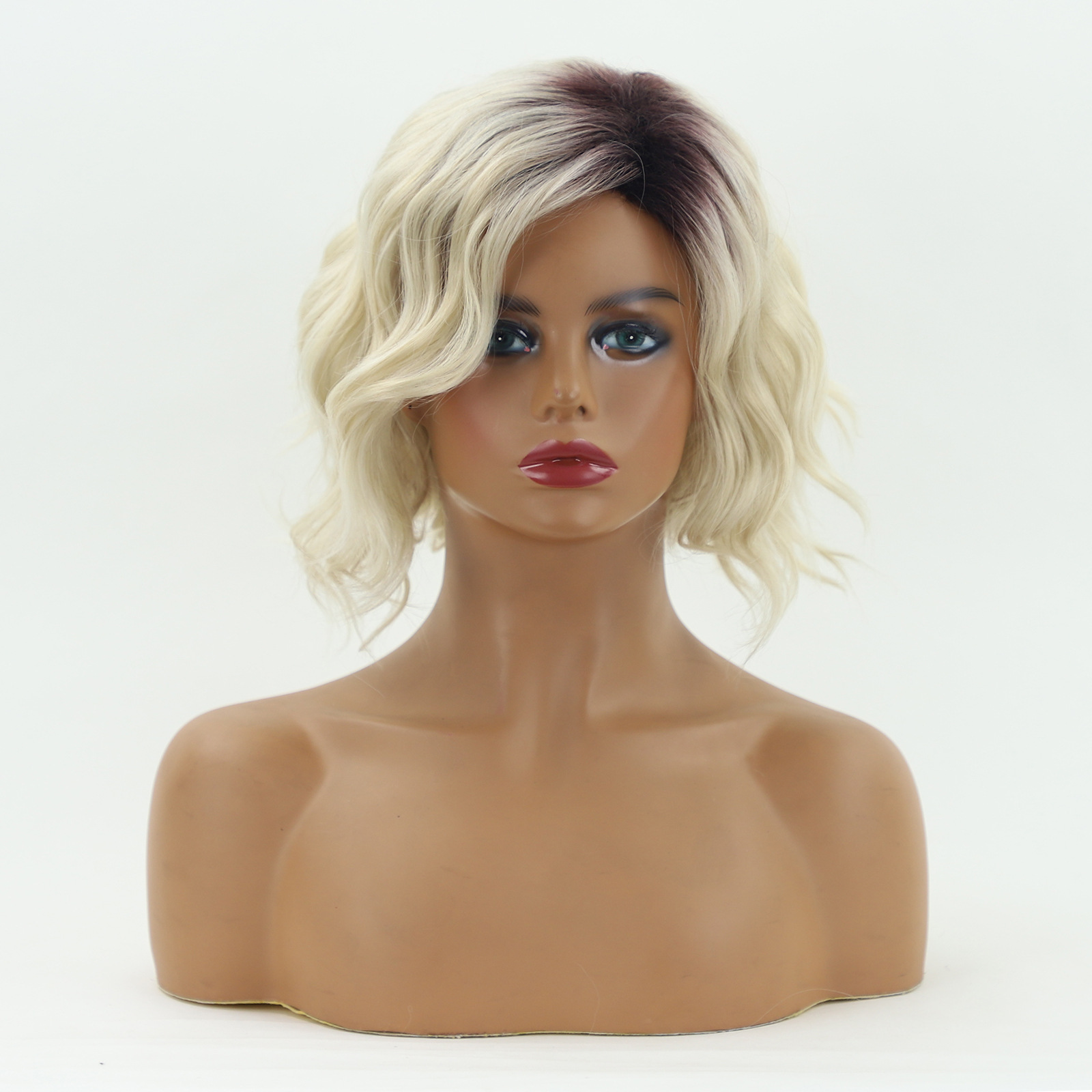 foreign trade cross-border european and american ladies wig dyed mid-length curly hair one piece dropshipping xuchang factory supply wigs Application Scenario