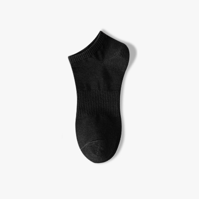 socks men's deodorant and sweat-absorbing spring and summer pure cotton sport mid-calf length sock thin solid color socks summer socks women's boat socks Item Picture