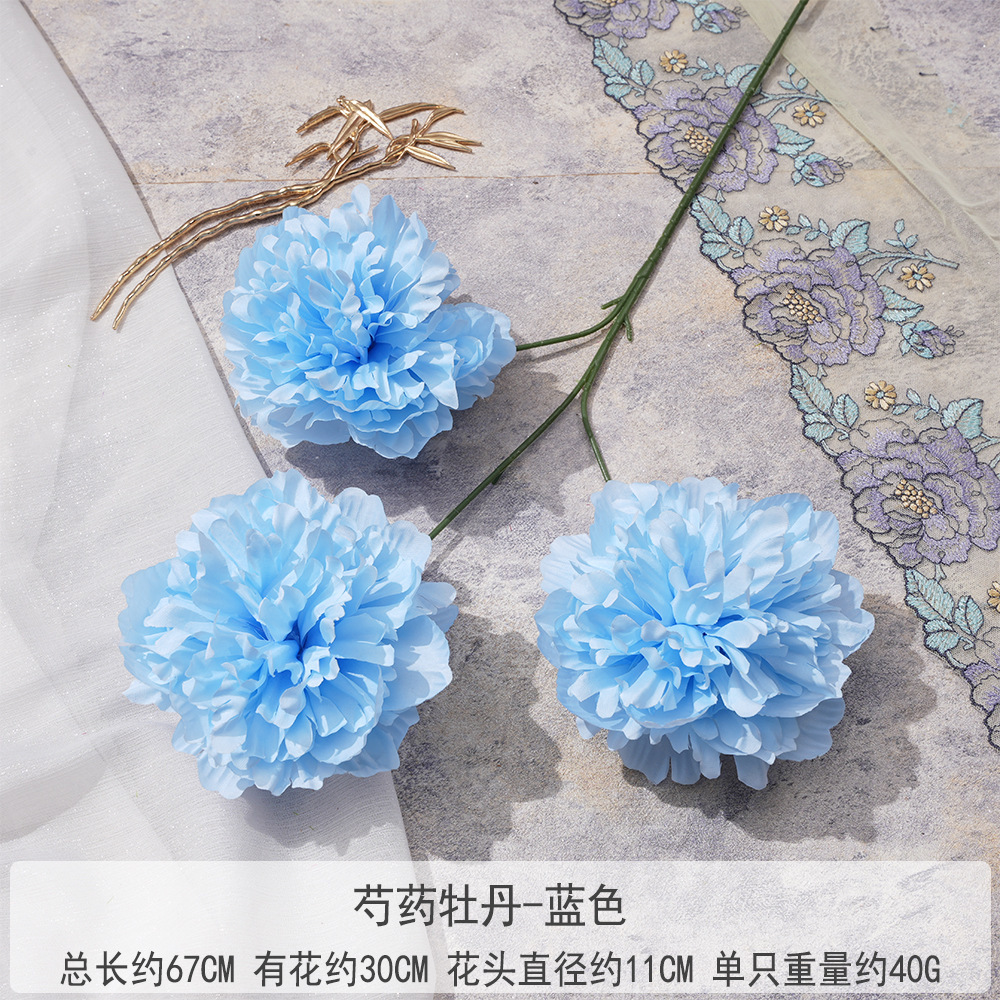peony artificial flower bouquet handmade flowers wedding flower artificial silk flower wedding landscaping decoration floor arrangement Item Picture