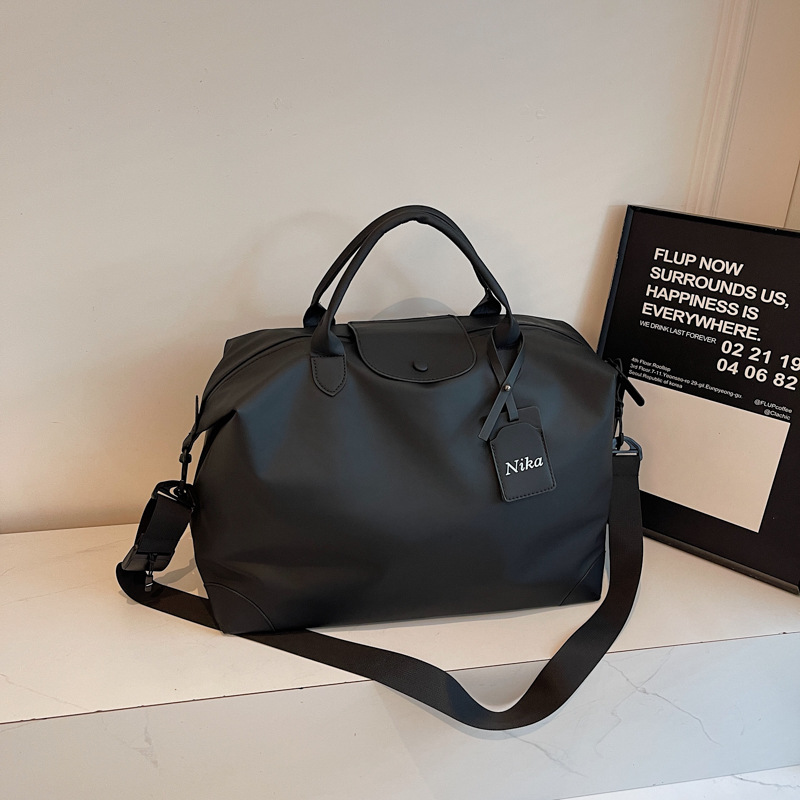 new travel bag women's business trip travel fashion shoulder bag hand sports training fitness handbag lightweight luggage bag details Picture