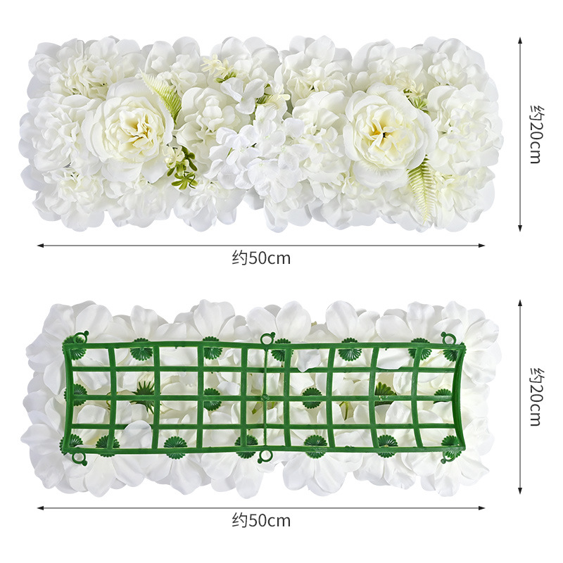 new wedding simulation floor flower silk flower decoration fake flower row hotel flower wall road lead wedding arch floral Specification drawing