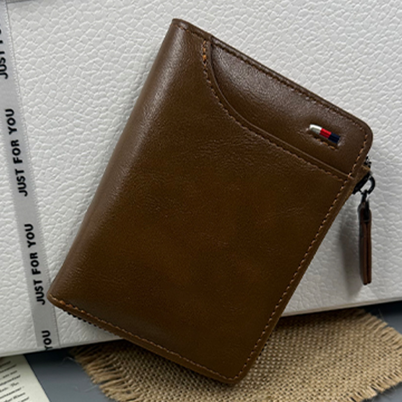 wholesale new men's wallet pu short anti-theft swiping men's wallet multi-functional driving license integrated card holder men details Picture