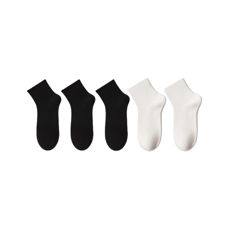 zhuji socks women's socks thin cotton deodorant and sweat-absorbing breathable white sports low top tube socks wholesale Specification drawing