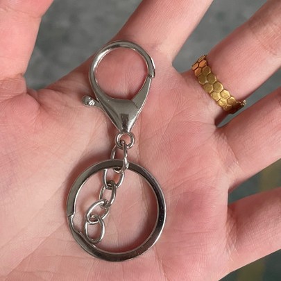 lobster buckle factory wholesale metal alloy lobster keychain three-piece diy backpack ornament key pendants hanging Specification drawing