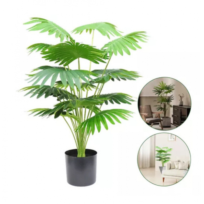 tropical simulation green plant 12/18 head areca palm artificial palm tree home decoration imitative tree simulation plant full figure