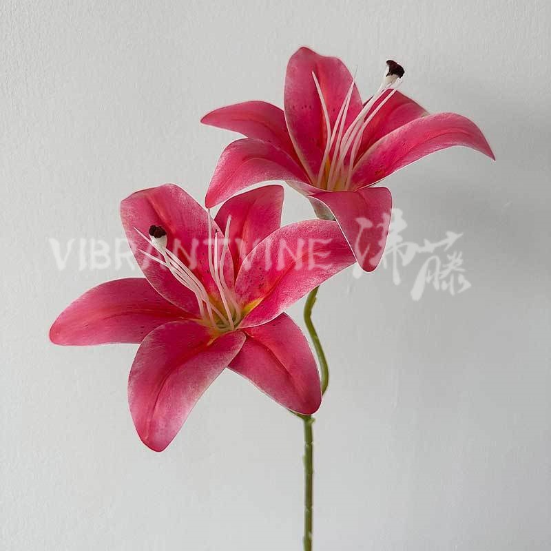 double-headed lily artificial flower bouquet wedding flower wedding decoration flower landscape artificial flower road lead power strip flower Application Scenario