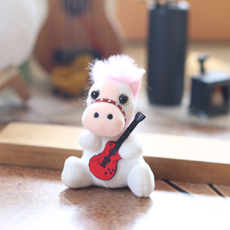 internet celebrity cute violin pony pendant plush toy toy bag bag charm keychain ragdoll doll Application Scenario