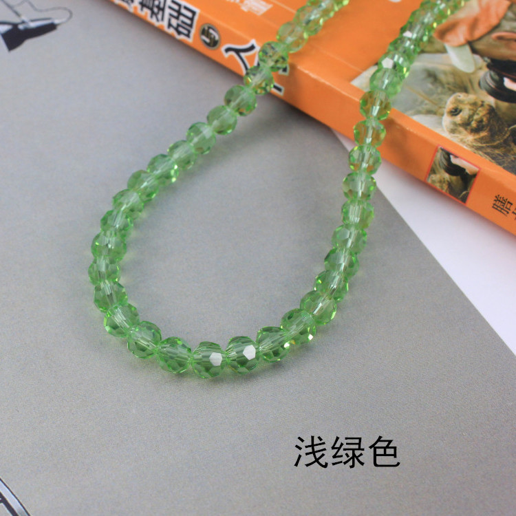 wholesale 32 faceted round globe beads artificial glass crystal bead scattered beads diy jewelry accessories materials full figure