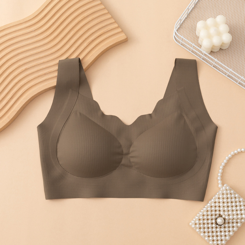 liquid foundation seamless underwear anti-sagging breast holding vest-style underwired bra cross-border large size women's underwear Specification drawing