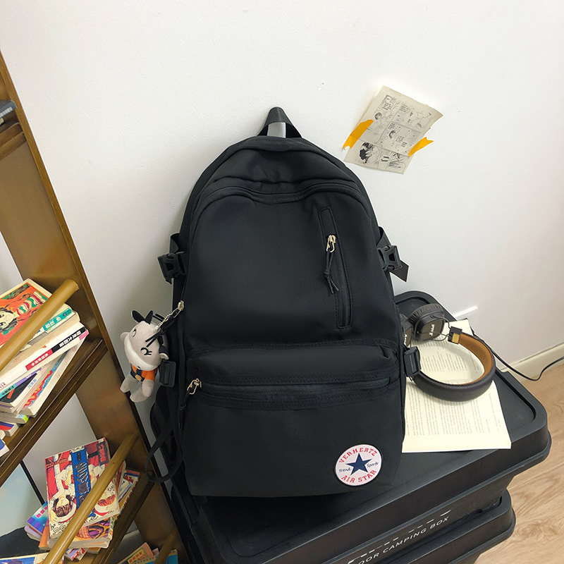 schoolbag male junior high school student large capacity simple good-looking ins style high school student middle school student college students' backpack tide Specification drawing