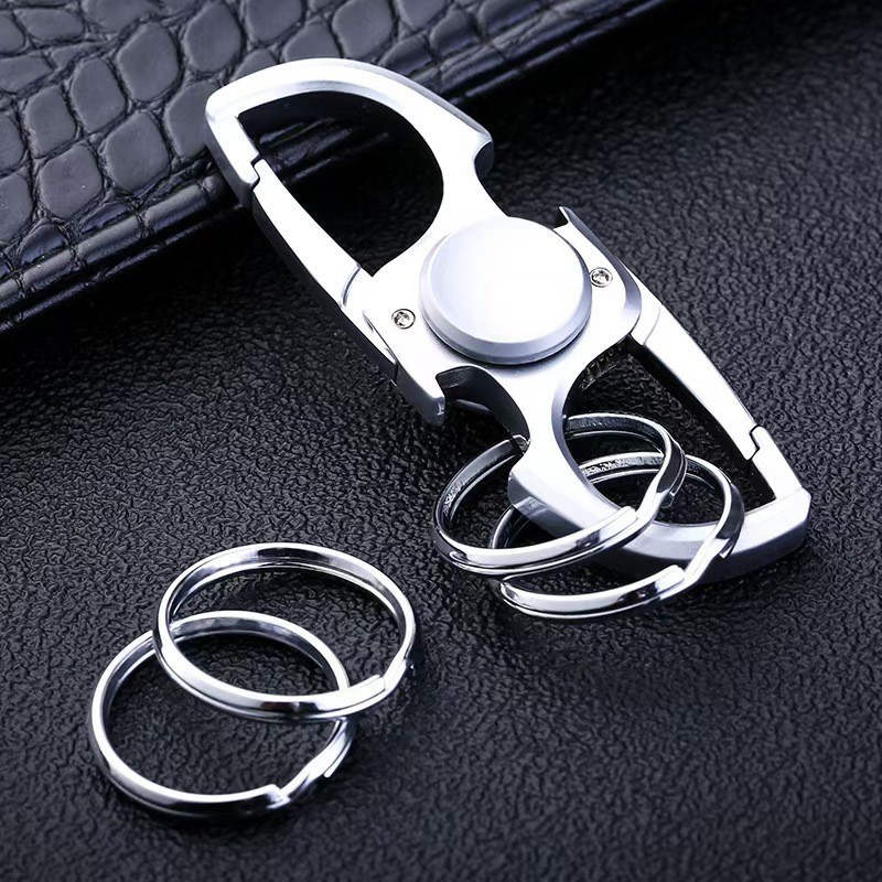 car keychain metal fidget spinner rotating blade car keychain convenient bottle opener gift wholesale full figure