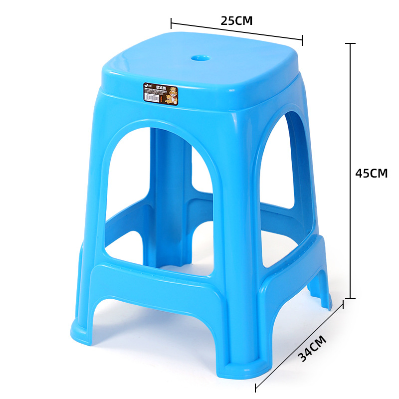 plastic chair household thickened a high stool stackable casual simple style bench outdoor high plastic stool Specification drawing