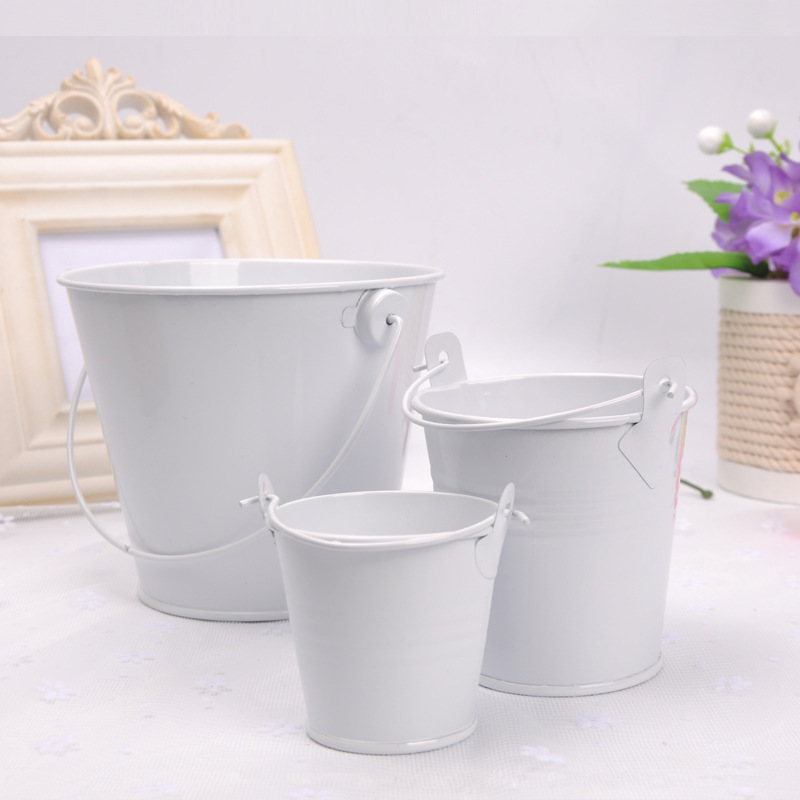 home decoration metal crafts mini small iron bucket creative tinplate succulent bonsai table storage bucket Specification drawing