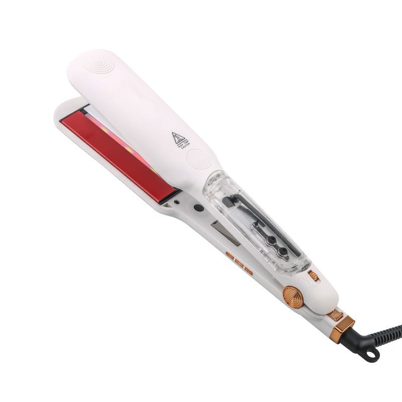 new foreign trade steam hair straightener infrared temperature control electric hair straightener women's ceramic digital display hair perm manufacturer supply details Picture