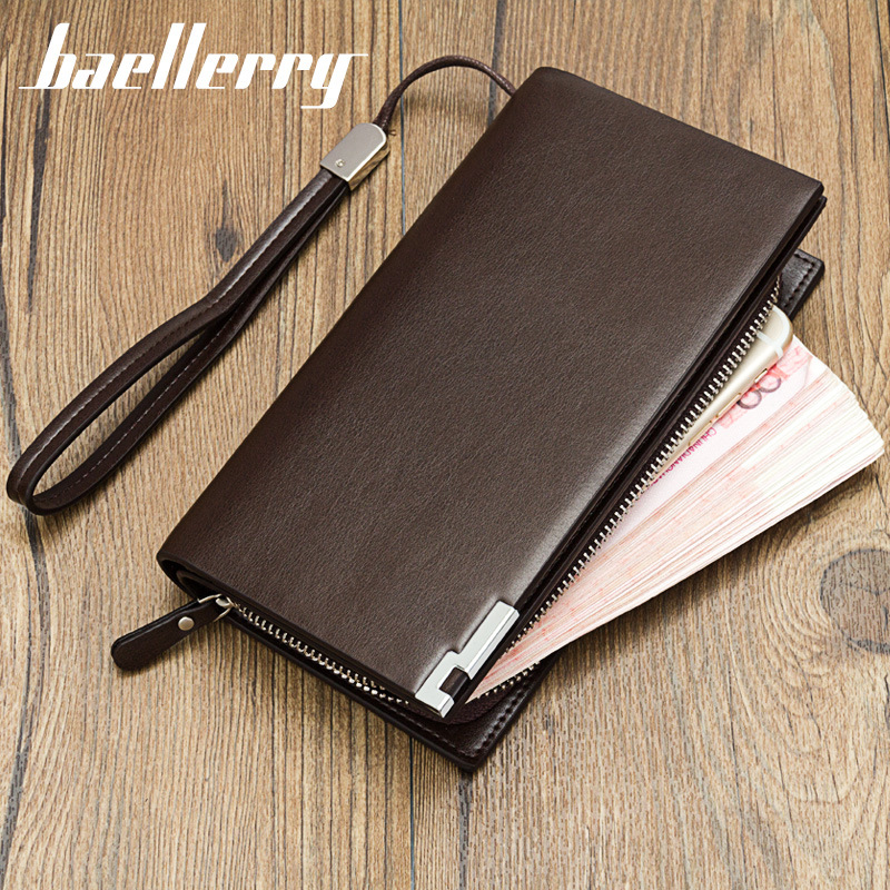 new large capacity business men wallet zipper multifunctional clutch long wallet card holder wholesale wallet Specification drawing