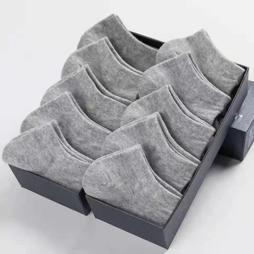 socks men's summer solid color black white gray ankle socks unisex low-cut breathable socks low cut socks wholesale casual details Picture