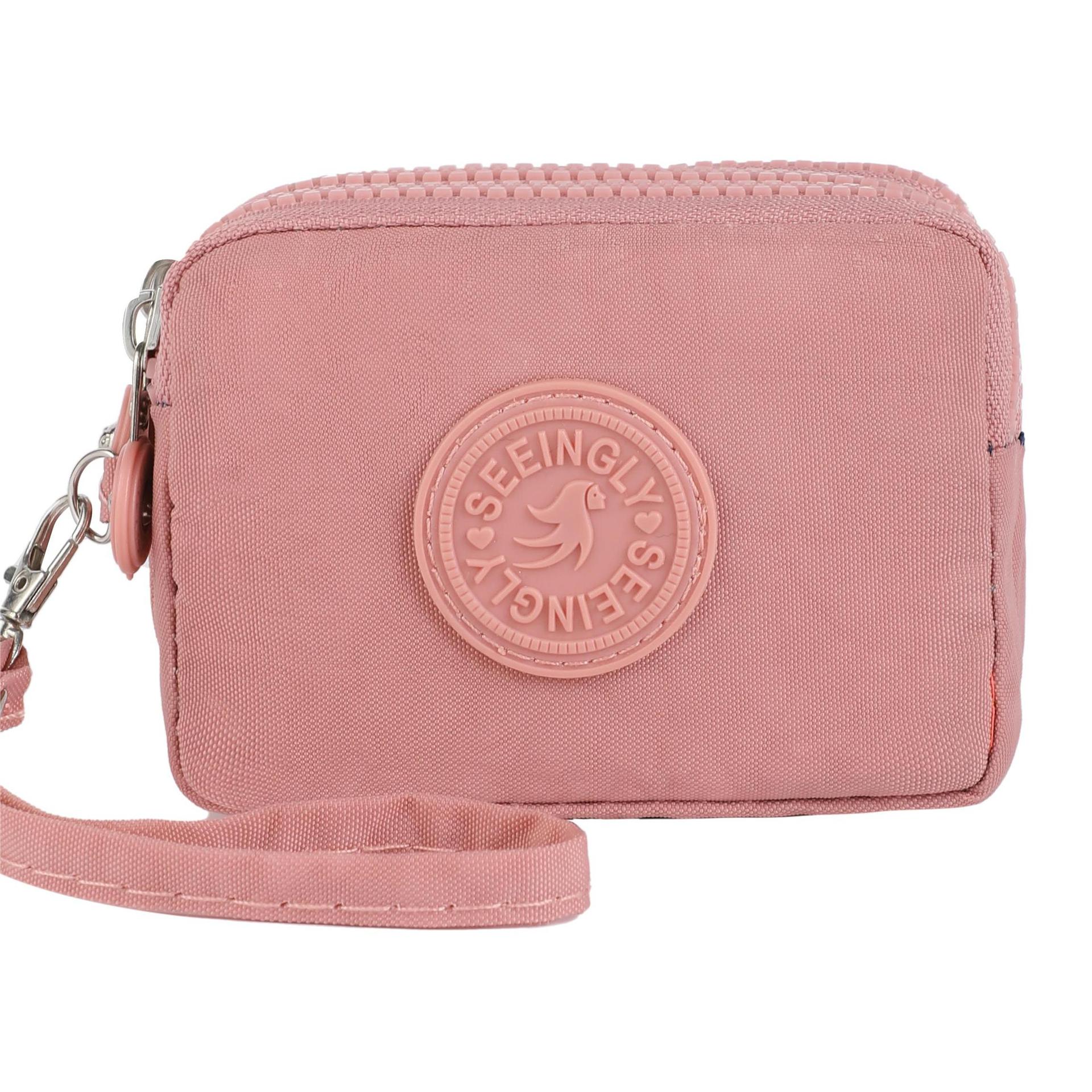 factory direct sales foreign trade coin purse cross-border gift simple waterproof key case nylon zipper coin purse wholesale full figure