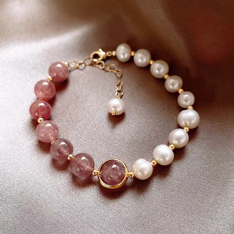 french new freshwater pearl bracelet female online influencer bracelet student girlfriends simple special-interest design personalized bracelet fashion Specification drawing