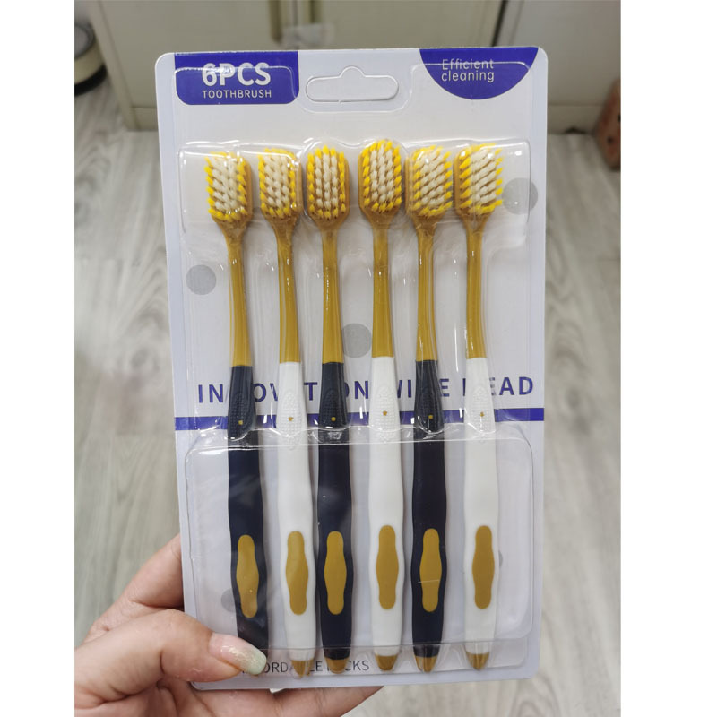 [same style as sam supermarket] soft hair adult toothbrush good-looking wide head dense silk soft hair unisex gum care Specification drawing