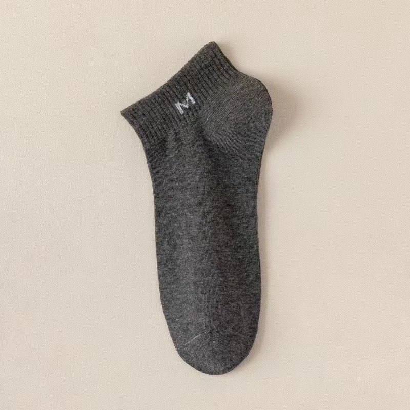 socks men's socks pure cotton stink prevent sweat absorbing men's socks autumn and winter boys black and white all cotton mid-calf length socks spot factory Item Picture