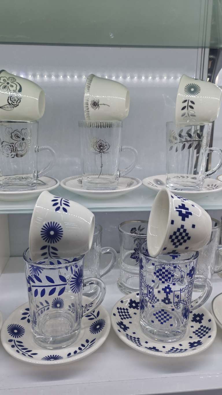 玻璃杯竹节款小熊造型茶具商务杯透明耐热办公水杯玻璃杯