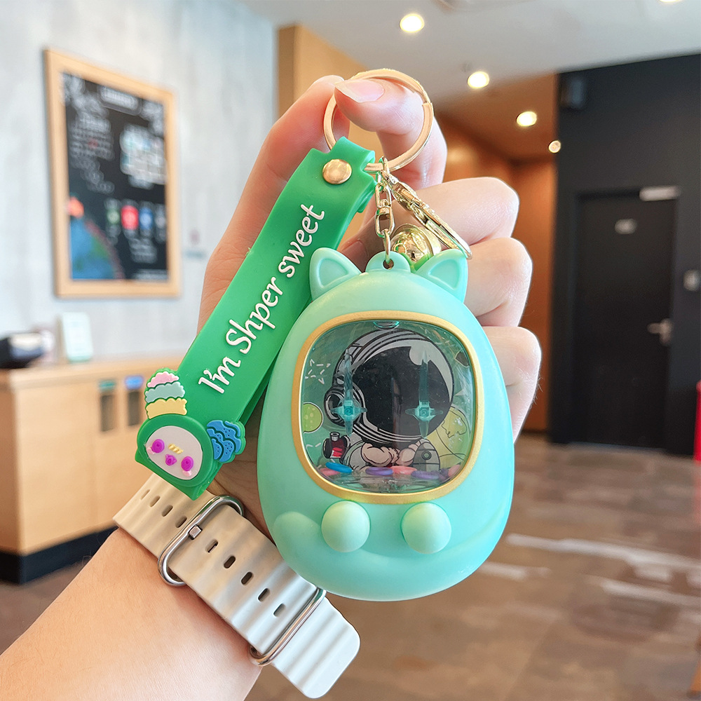 creative decompression game water machine keychain cartoon cute sanrio toy students' school bag pendant gift wholesale Specification drawing