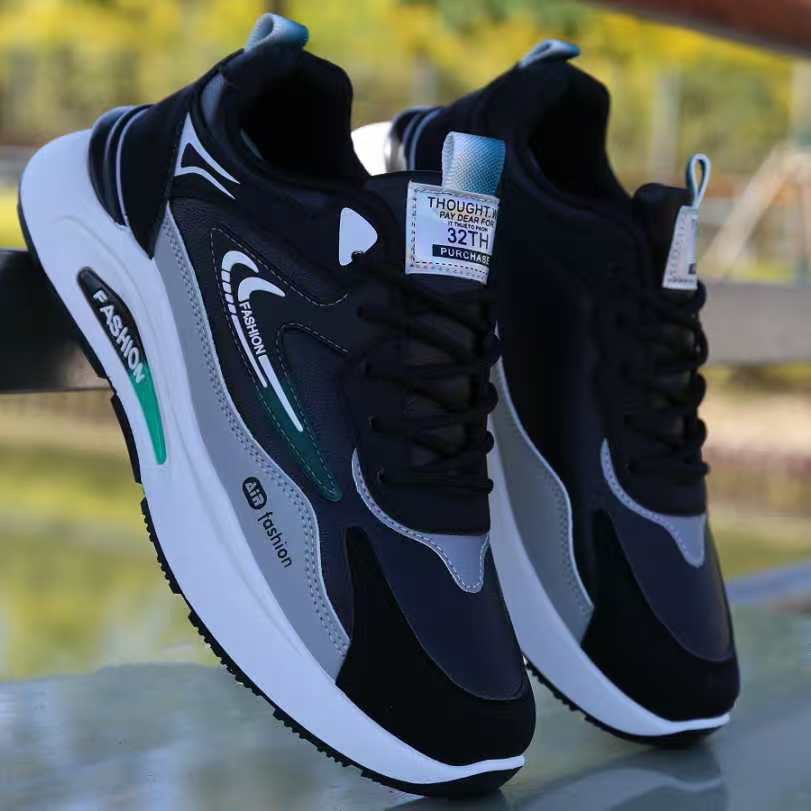 men's shoes autumn new leather waterproof sports shoes trendy all-match casual daddy shoes soft bottom non-slip running shoes men Application Scenario