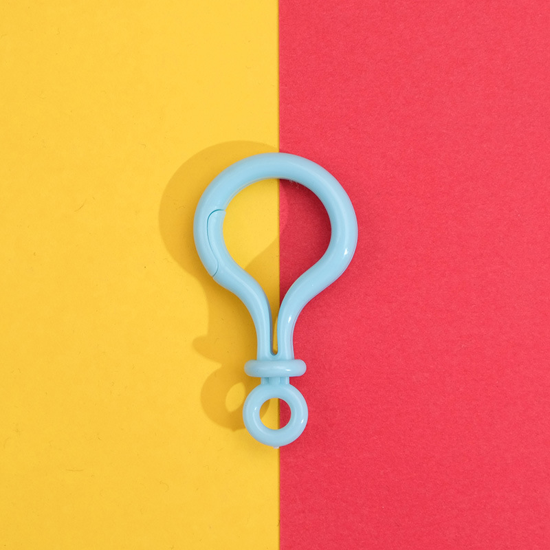 thickened korean style color plastic key ring bulb buckle ornament accessories rubber buckle plush doll hanging buckle accessories handmade Item Picture
