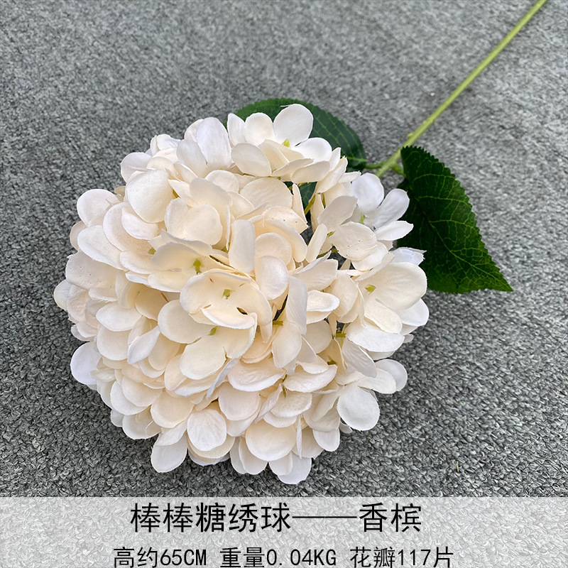 2025 new product recommendation single lollipop hydrangea wedding hall hotel home decoration props flower arrangement design soft decoration Item Picture