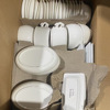 foreign trade stock ceramic tableware stall sundries wholesale bowl plate cup dish foreign trade night market stall white ceramic details Picture
