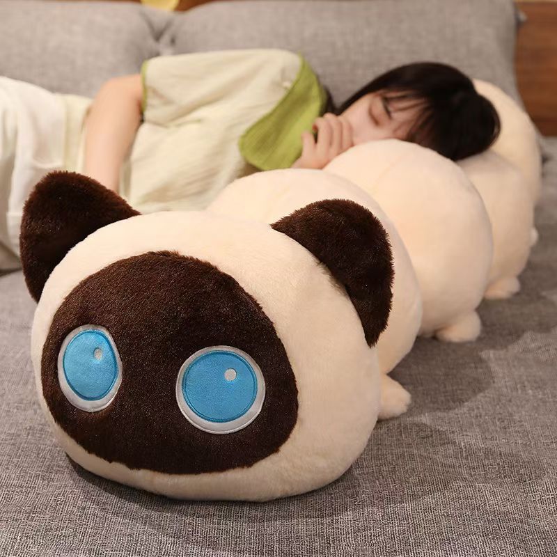 cute creative  worm long caterpillar plush pillow figurine doll to sleep with leg-supporting cushion doll toy full figure