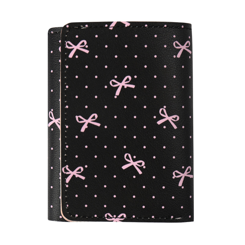 foreign trade popular style butterfly japanese and korean short fresh three-fold wallet niche multifunctional coin purse id holder card holder Specification drawing