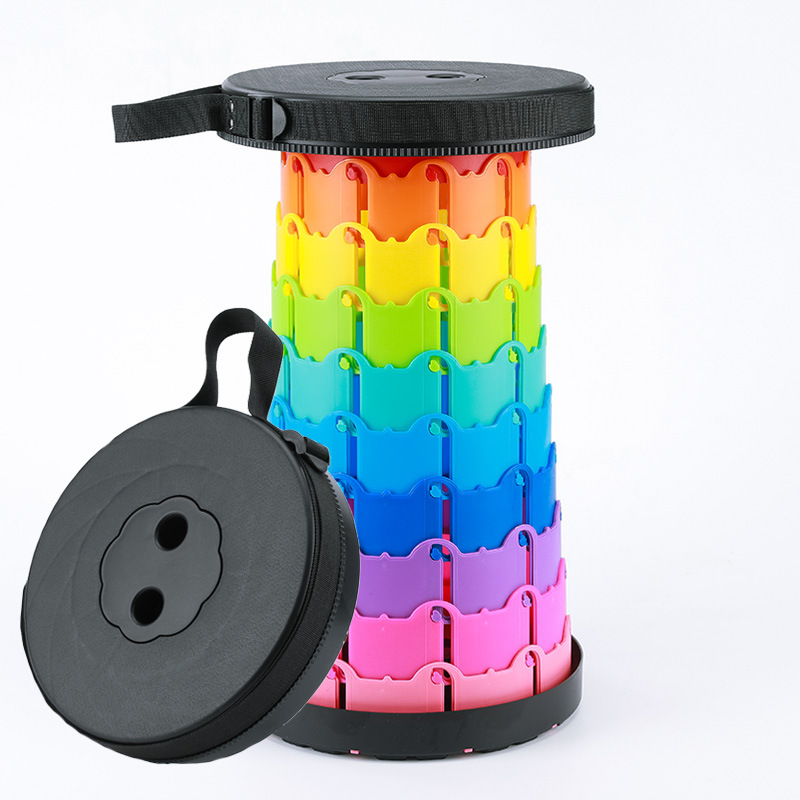 outdoor folding stool portable telescopic stool plastic stool seat camping chair fishing chair camp chair folding chair Item Picture