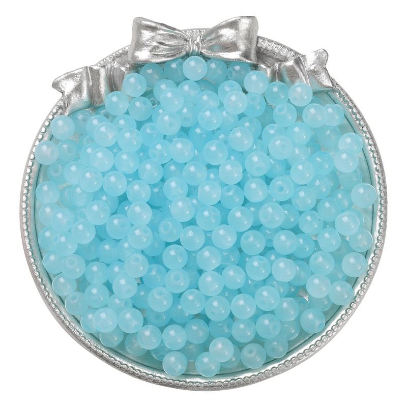 glass jelly imitation jade round beads bracelet beads scattered beads handmade diy bracelet necklace accessories material Item Picture