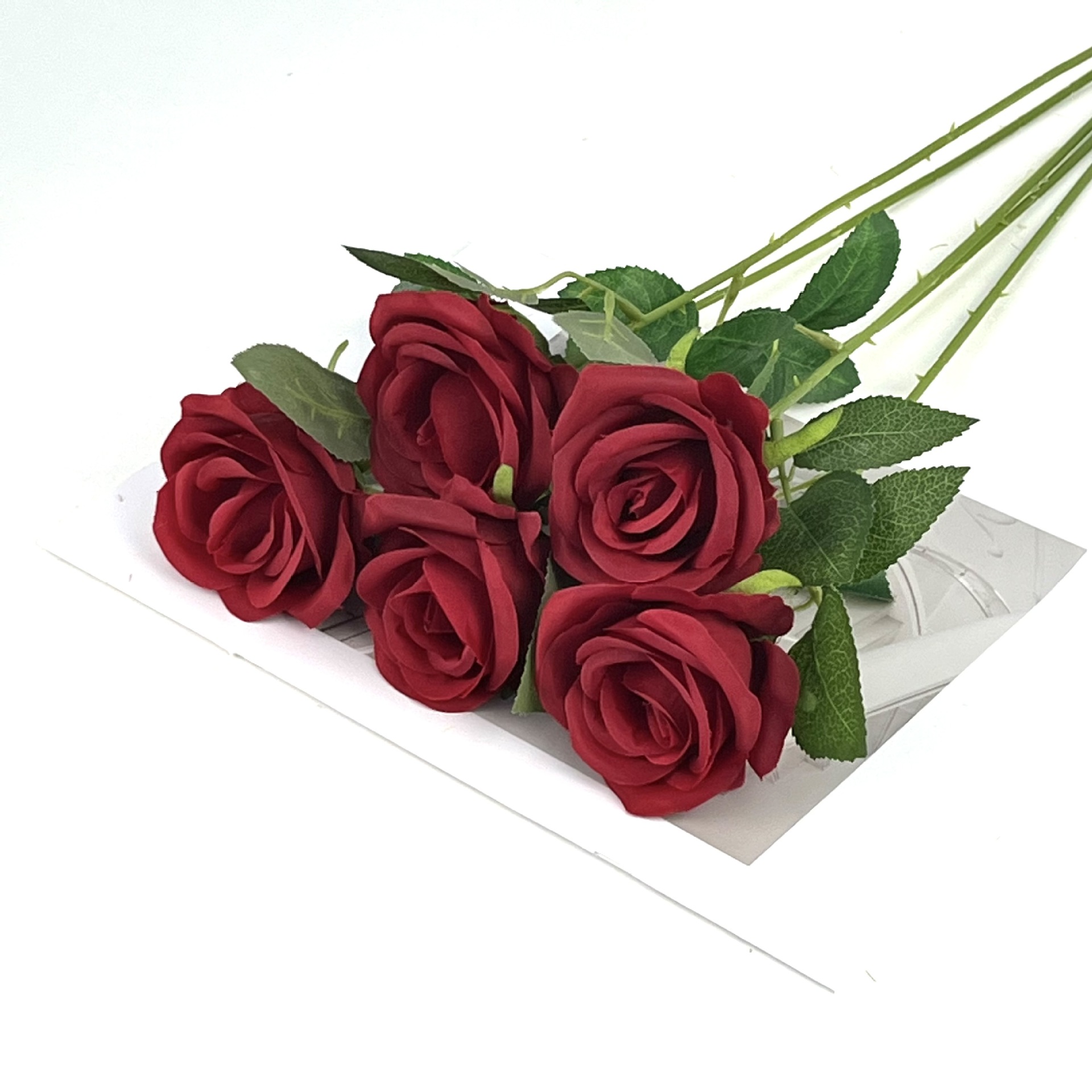 flannel artificial rose wholesale single artificial flower artificial silk flower wedding home furnishing valentine's day decoration bouquet wall Specification drawing