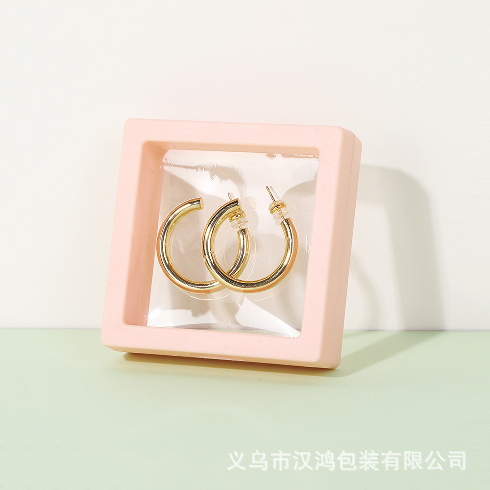 spot anti-oxidation pe film suspension frame storage box transparent jewelry box suspension box necklace jewelry box ring box full figure