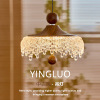 french style retro walnut restaurant ideas iceberg water drop advanced atmosphere bedside chandelier cross-border Item Picture